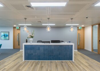 Reception desk at i2 office, Lower Thames Street Reception desk at i2 office, Lower Thames Street