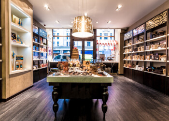 Godiva store interior traditionally styled interior of godiva chocolate shop