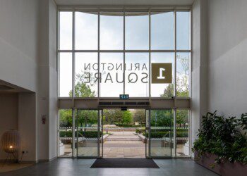 Entrance interior at One Arlington Square Entrance interior at One Arlington Square