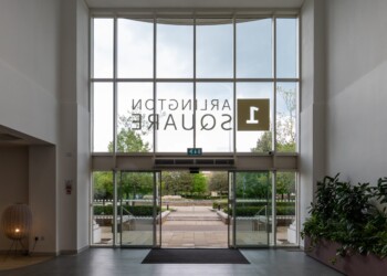 Entrance interior at One Arlington Square Entrance interior at One Arlington Square