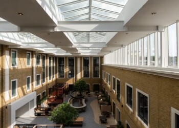 View of atrium glass roof view of glass atrium roof from inside