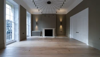 Refurbished interior of 21 Bedford Square Interior of refurbished Georgian townhouse