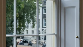 Sash window with shutters Sash window with shutters