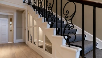 Ornate Georgian staircase at 21 Bedford Square ornate georgian staircase
