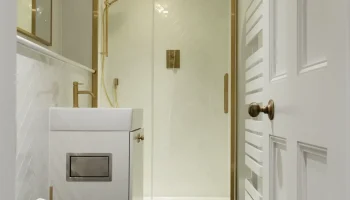 Shower room with brass fittings modern shower room with brass fittings