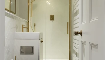 Shower room with brass fittings modern shower room with brass fittings