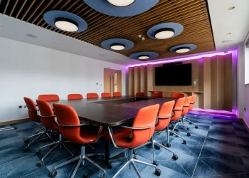 Boardroom layout at Olympia Henley Suite modern boardroom