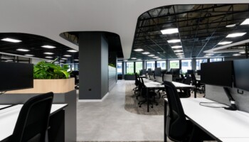 Open plan floor at Acturis office Hatton Garden Open plan office floor at Acturis office fit out in Hatton Garden