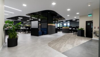 Open plan workspace at Acturis office Hatton Garden Open plan workspace at Acturis office fit out in Hatton Garden