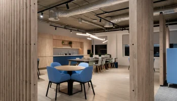 Arlington Square 3rd Floor SCC office kitchen and dining area Open plan kitchen and dining area in SCC office at Arlington Square