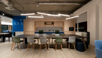 Arlington Square 3rd Floor SCC office kitchen and dining area Open plan kitchen and dining area at SCC office on the 3rd floor of Arlington Square