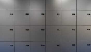 Lockers at Acturis office Hatton Garden Lockers at Acturis office fit out in Hatton Garden