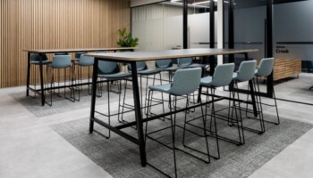 Open plan seating area at Acturis office Hatton Garden Open plan seating area at Acturis office fit out in Hatton Garden